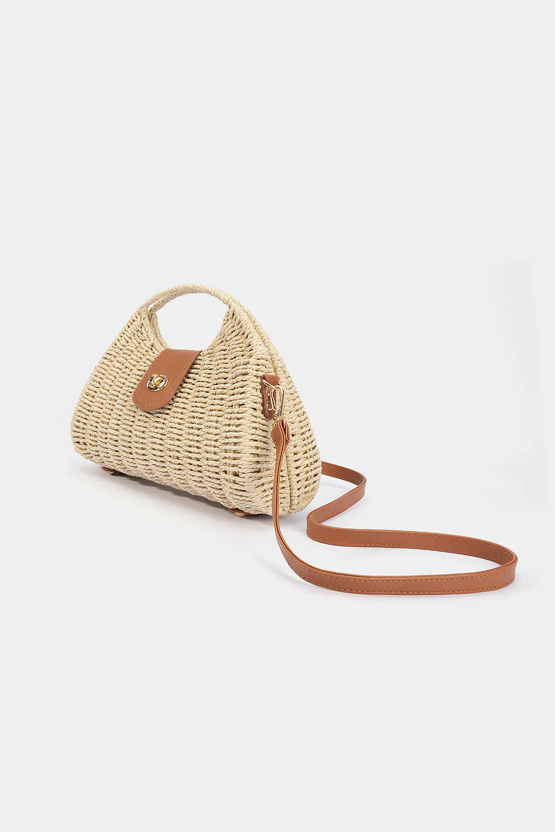 Woven Button Tote Bag - Image 2