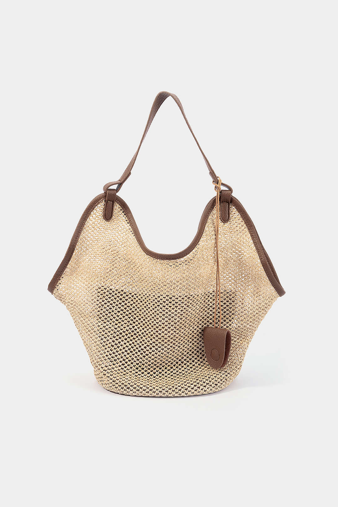 Woven Faux Leather Shoulder Bag - Image 3