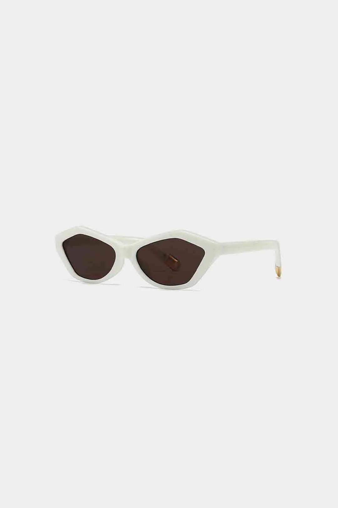Angular Cat Eye Modern Retro Temple Decoration Sunglass - Image 5