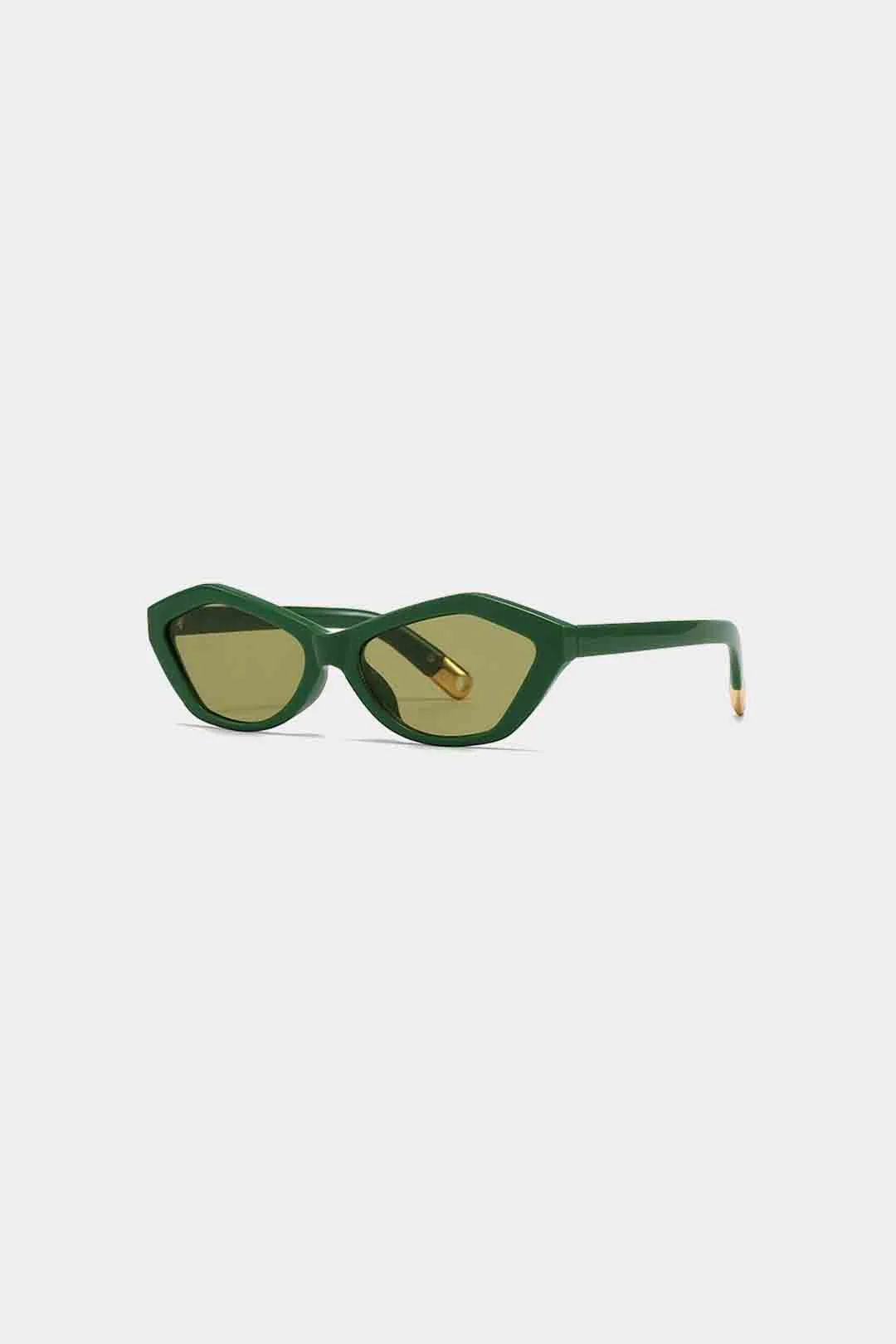 Angular Cat Eye Modern Retro Temple Decoration Sunglass - Image 6