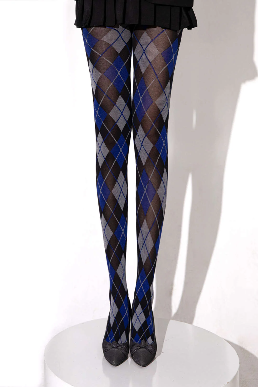Contrast Argyle Print Tights - Image 6
