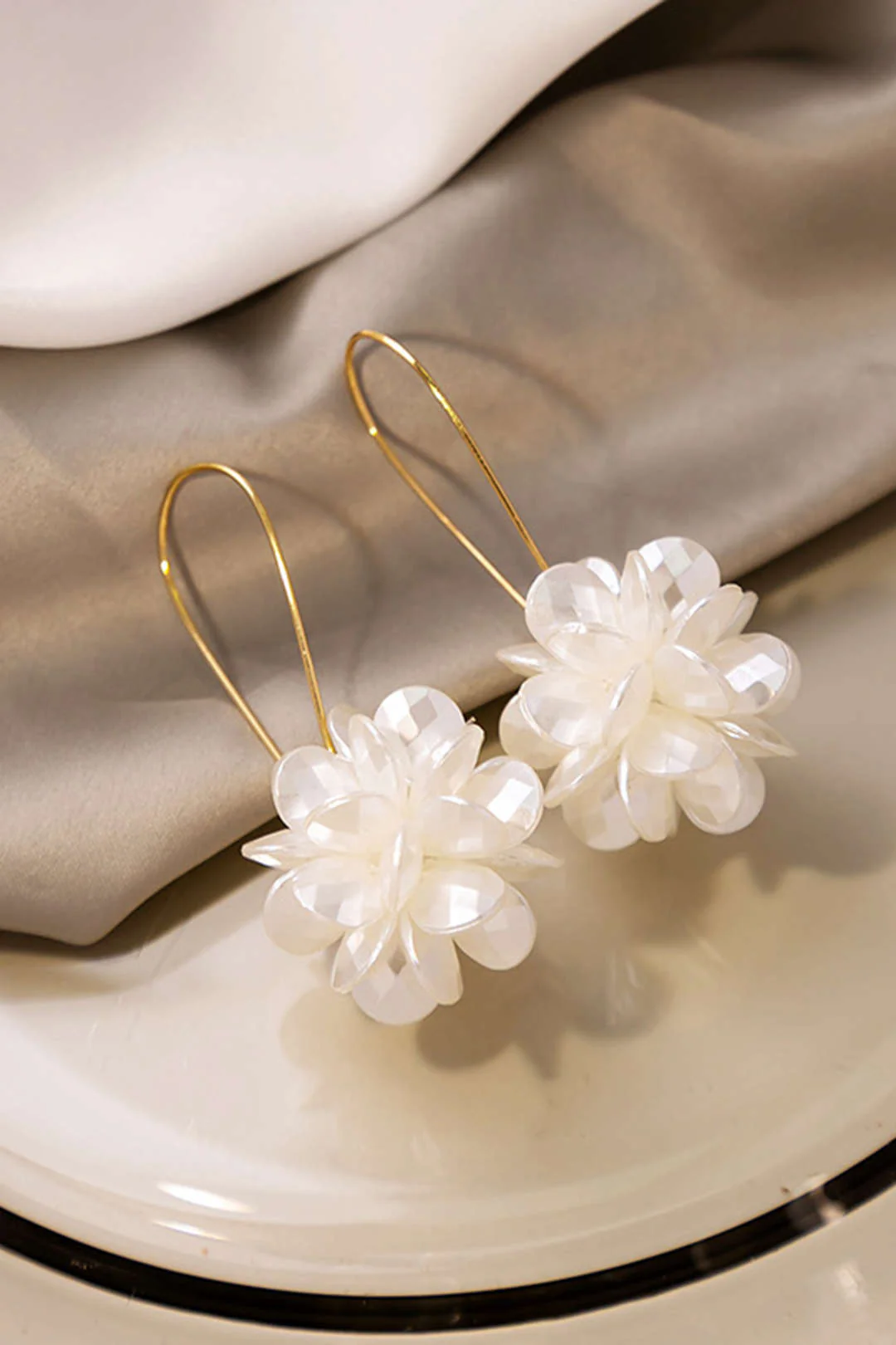 Floral Design Earrings - Image 3