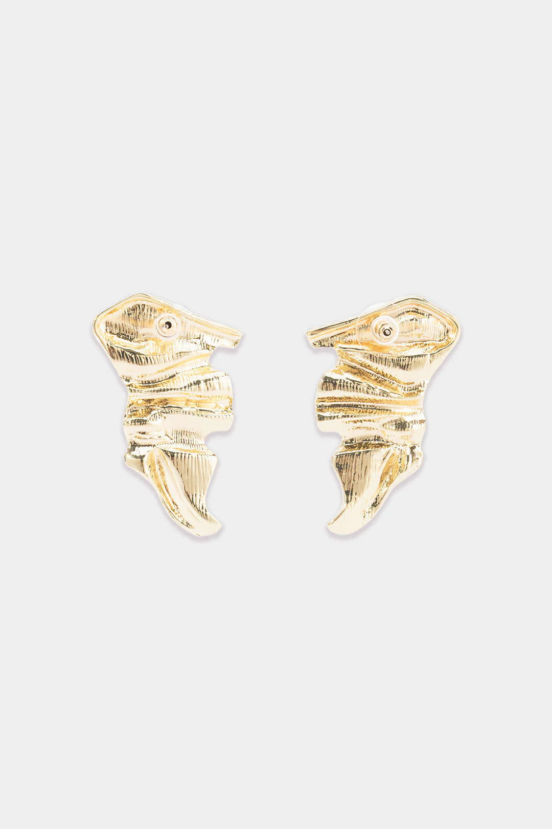 Alloy Irregular Pleated Earrings - Image 3