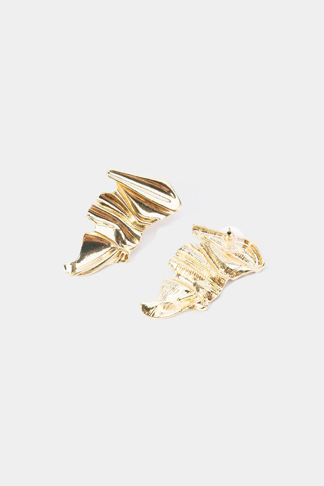 Alloy Irregular Pleated Earrings - Image 4