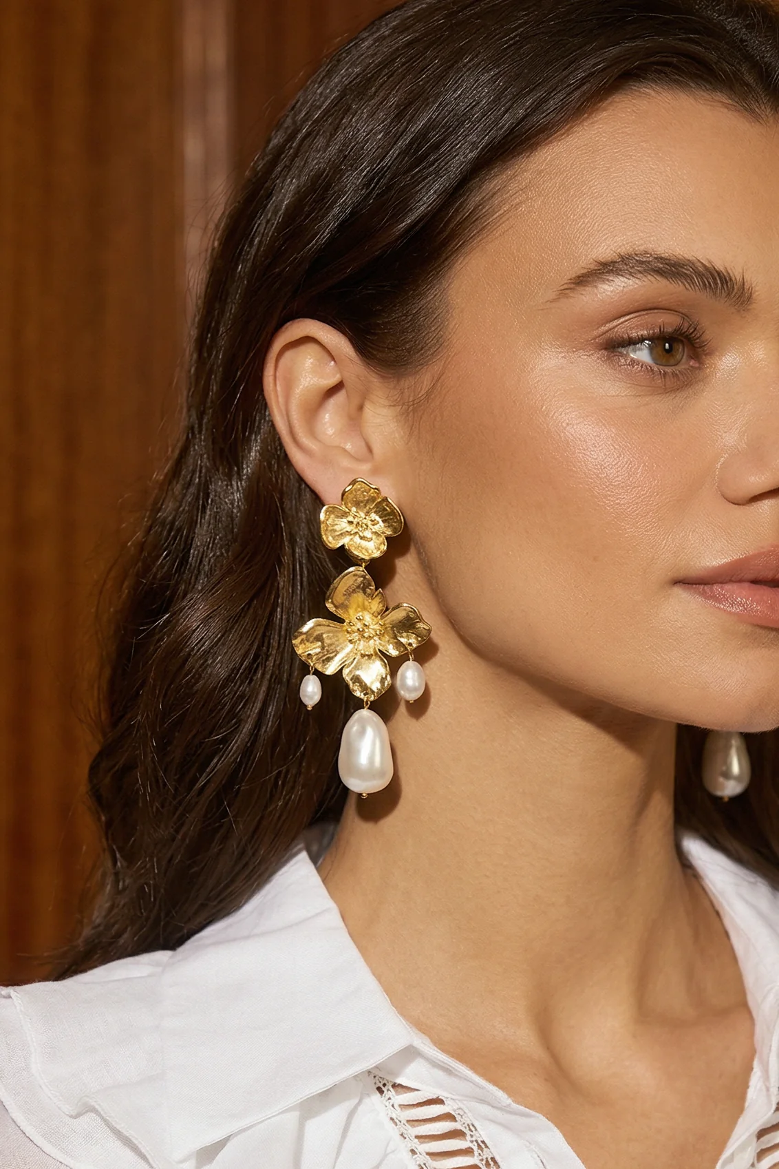 Flower Pearl Earrings