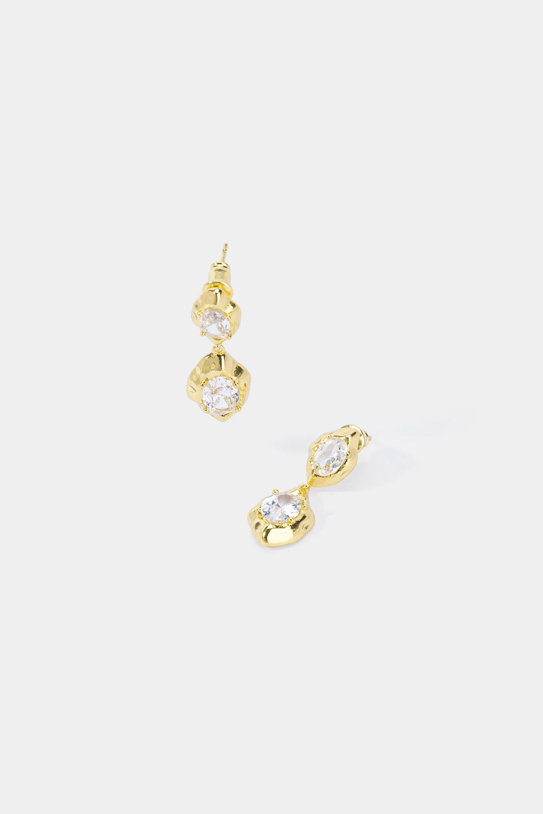 Geometric Zircon Earrings - Image 3
