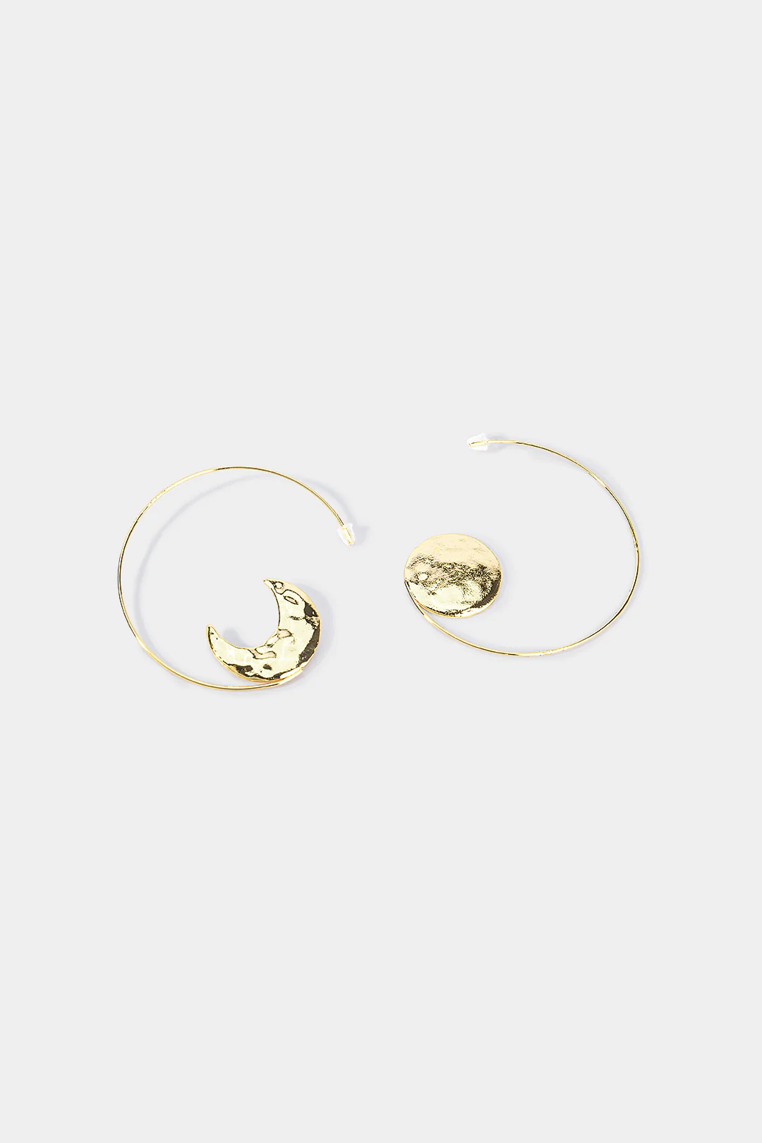 Asymmetrical Moon Earrings - Image 3