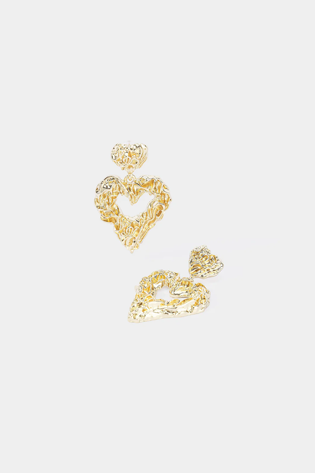 Alloy Hollow Heart Earrings - Image 2