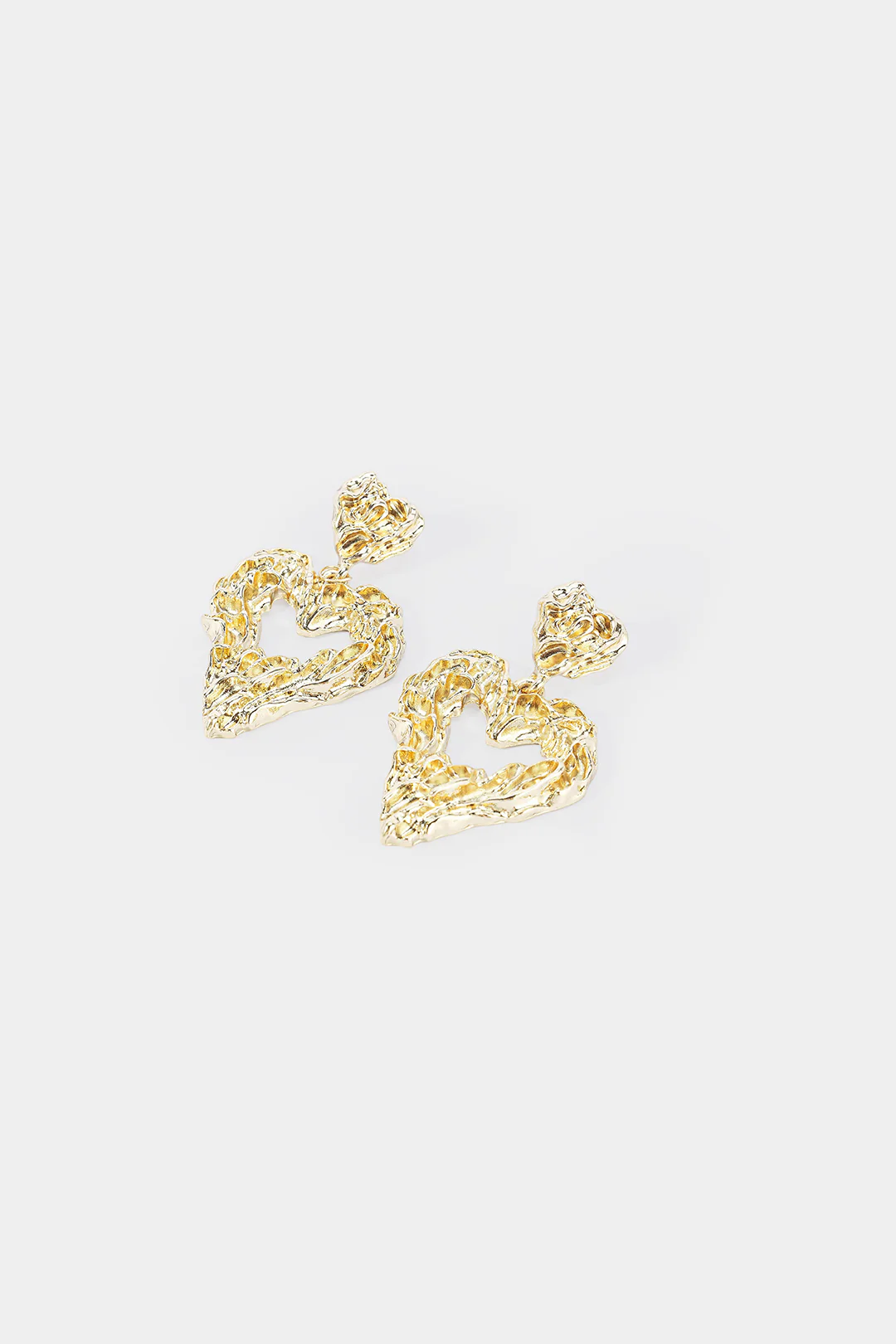 Alloy Hollow Heart Earrings - Image 3