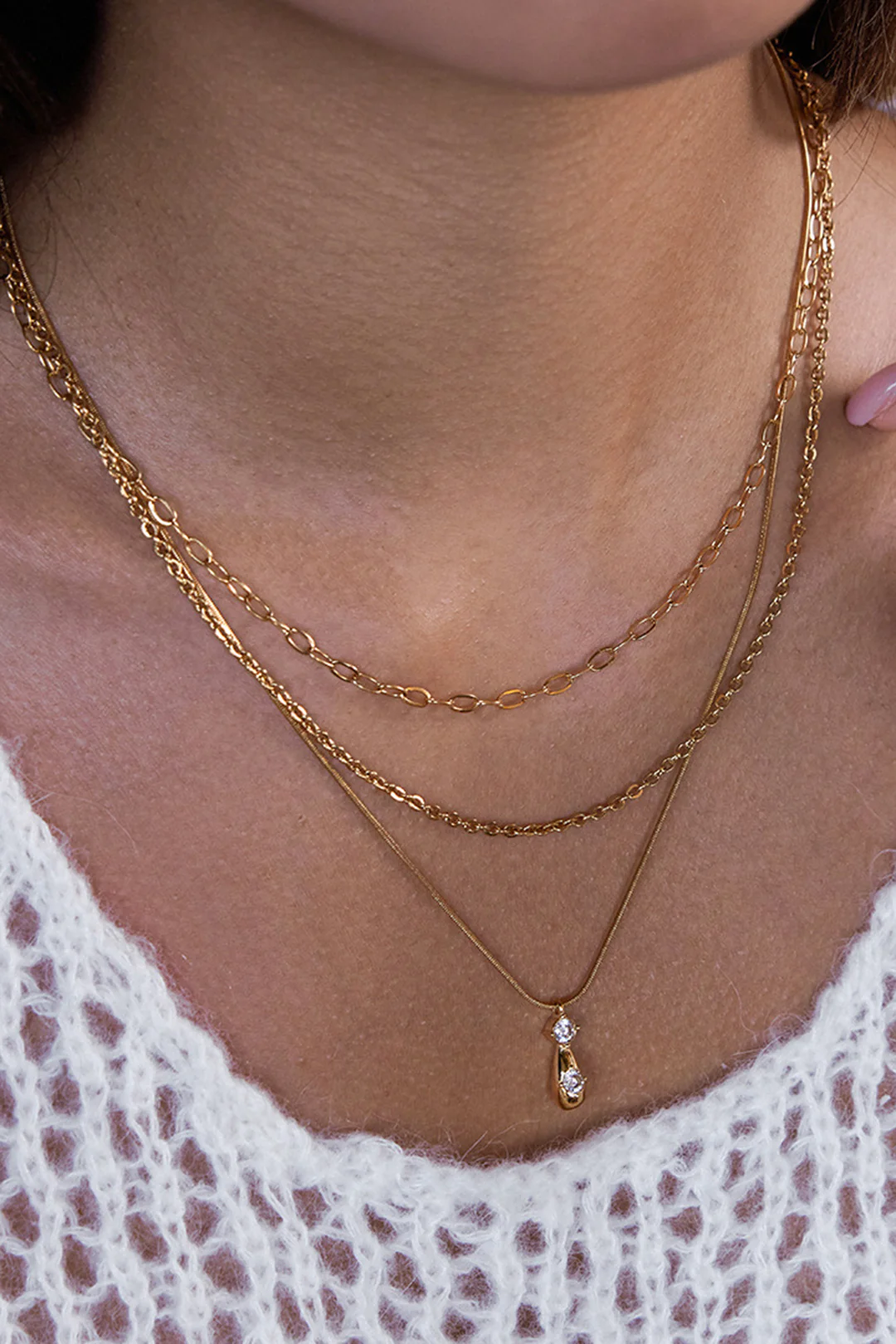 Alloy Muti-Layer Chain Necklace - Image 4