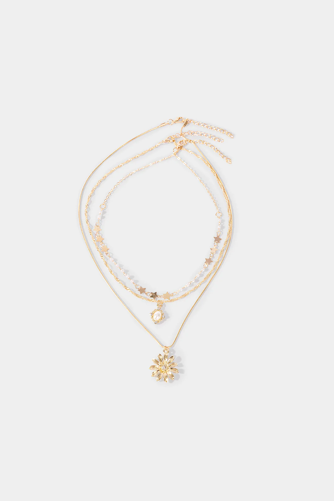 Flower Star Layered Necklace - Image 2