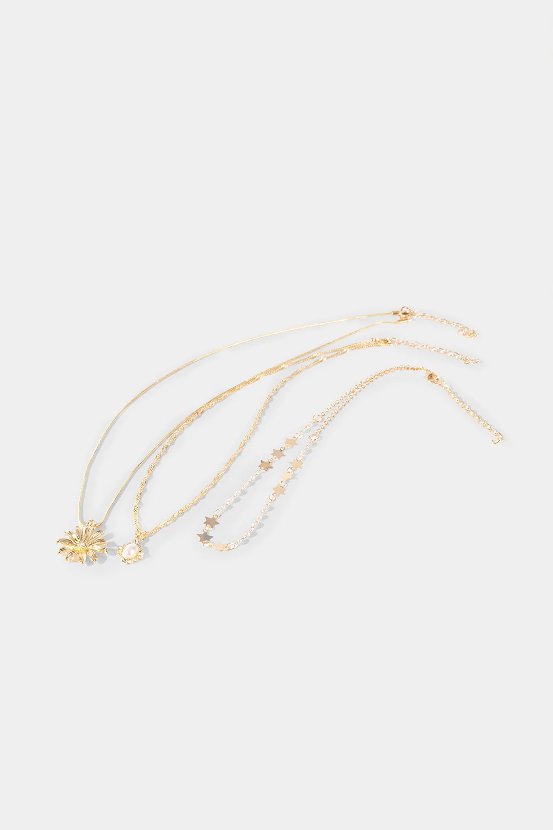 Flower Star Layered Necklace - Image 4