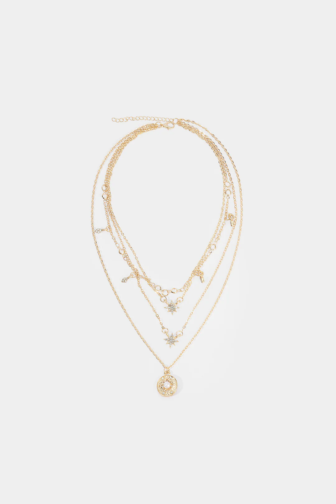 Multi Layered Rhinestone Necklace