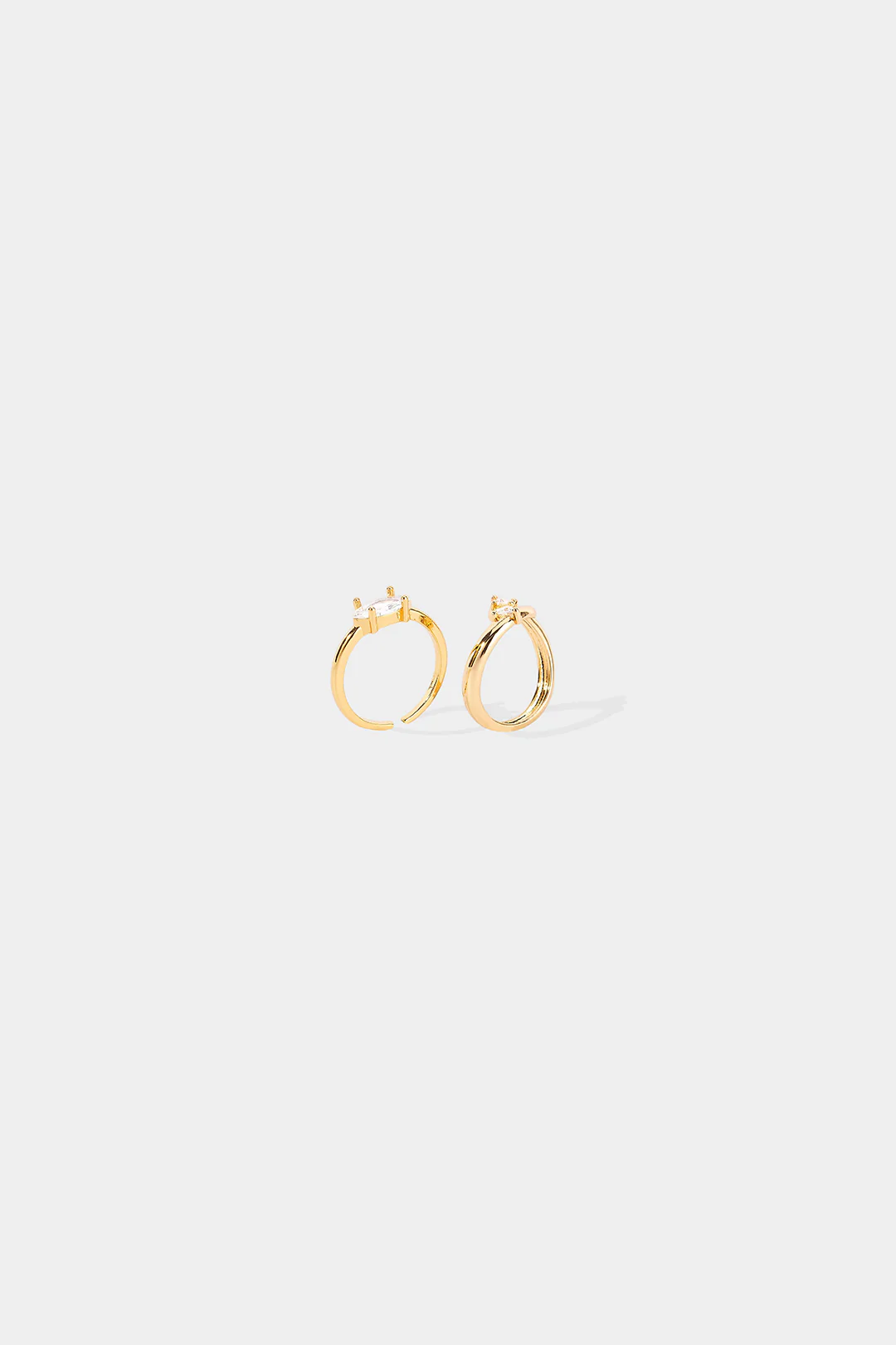 Alloy Irregular Layered Rings - Image 2