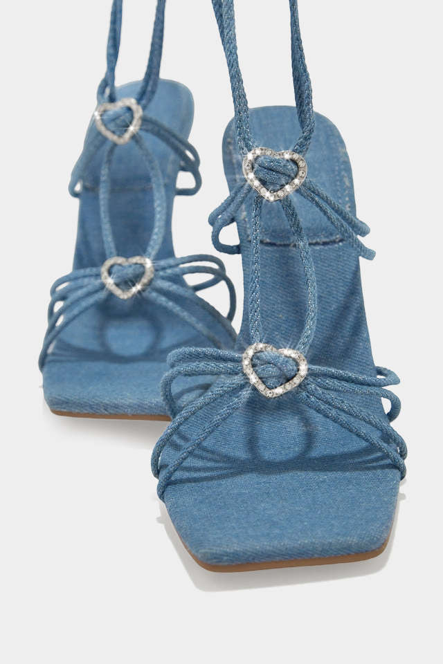 Rhinestone Strappy Sandals - Image 6