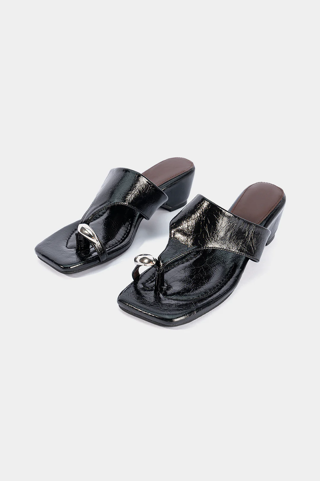 Leather Square Sandals