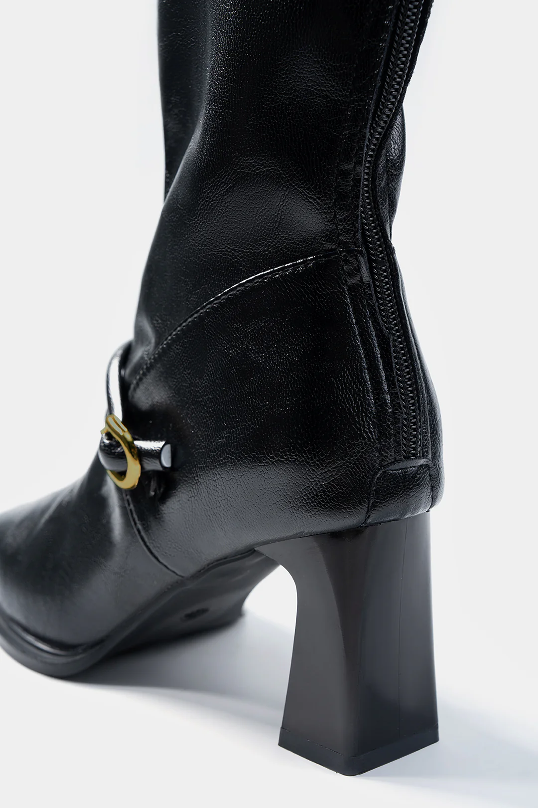 Square Toe Zipper Ankle Boots - Image 5