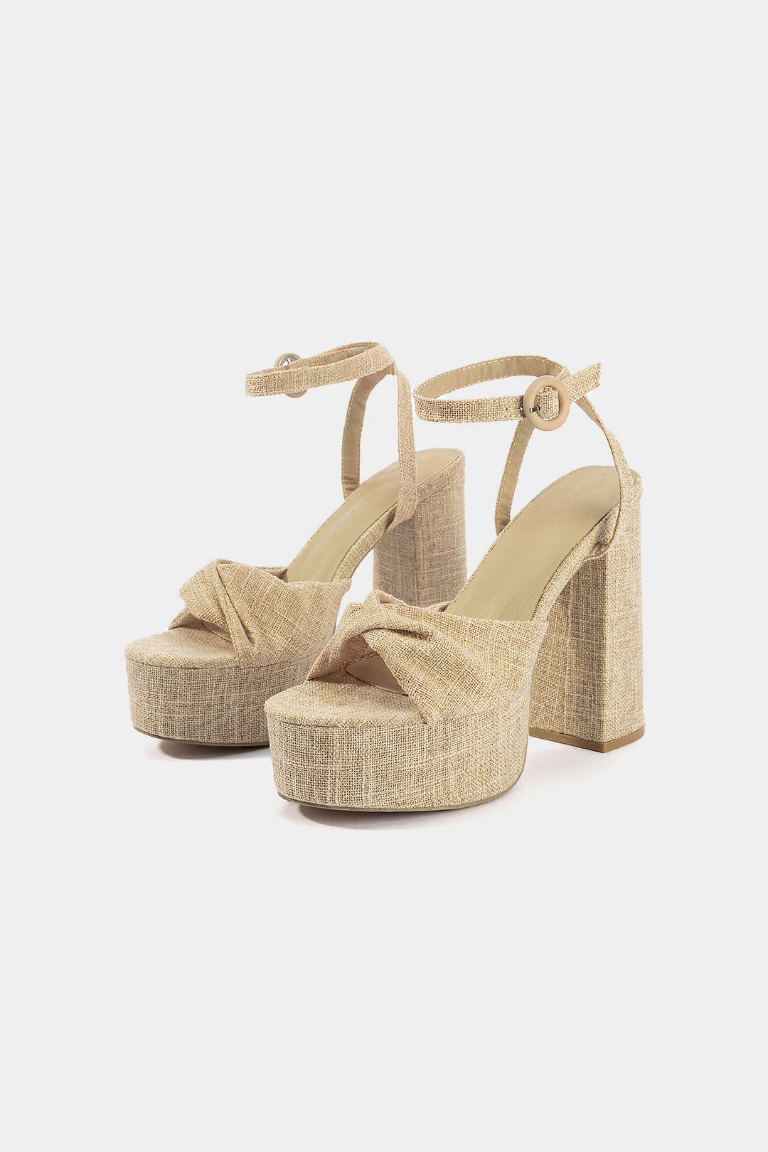 Strappy Thick-Soled Open Toe Heels - Image 2