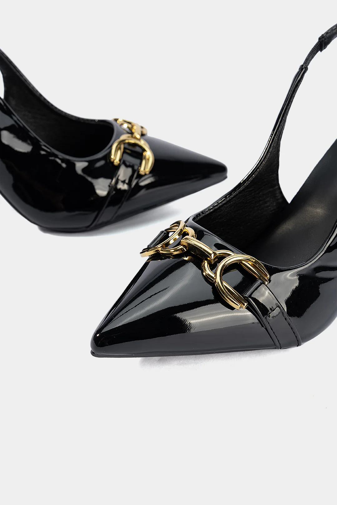 Metallic Buckle Pointed Heels - Image 3