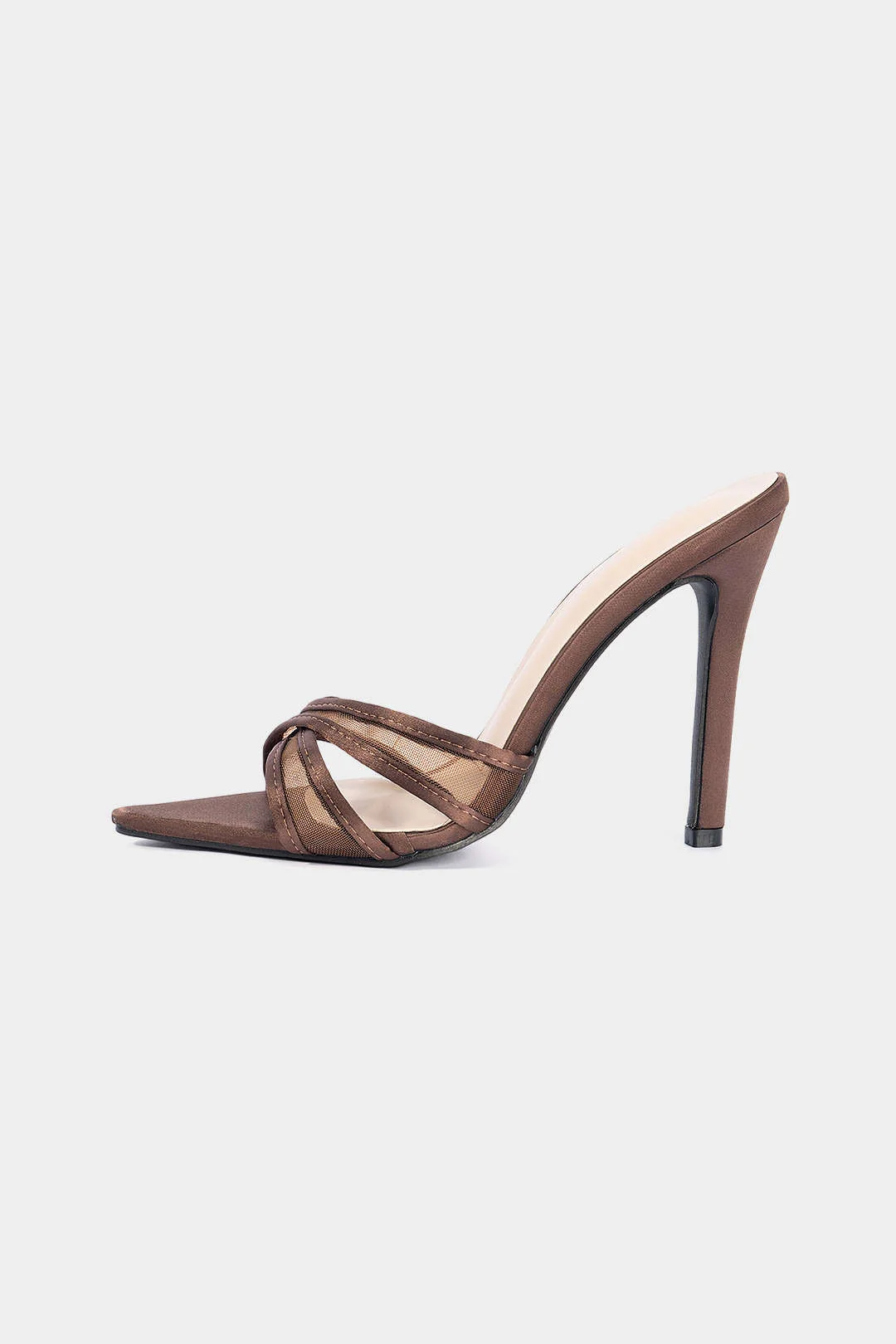 Mesh Crossed Pointed Heels - Image 2