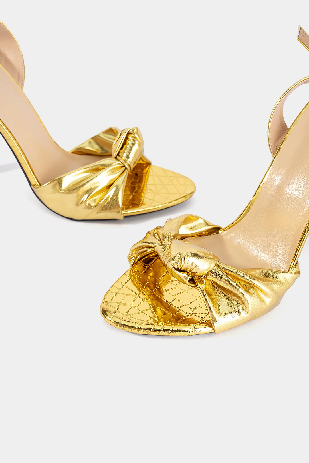 Knotted Round Toe Heels - Image 3