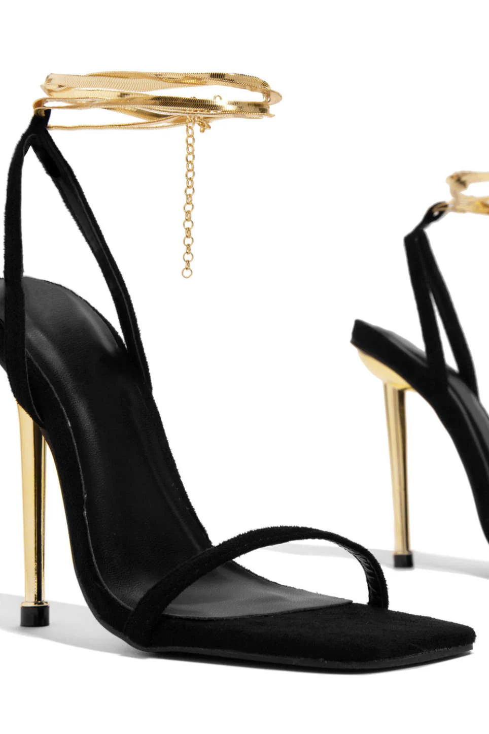 Square Toe Chain High Heels - Image 3