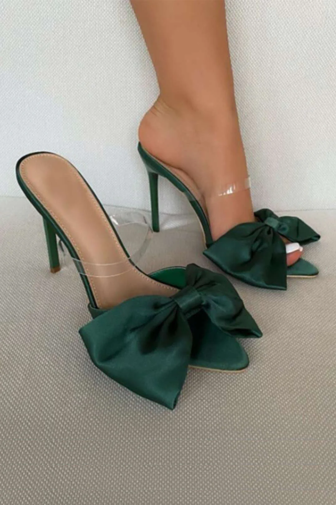 Bowtie Slingback High Heels - Image 5