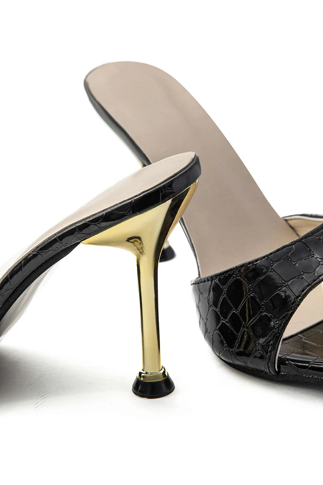 Open Pointed Toe Ankle-strapless High Heels - Image 3