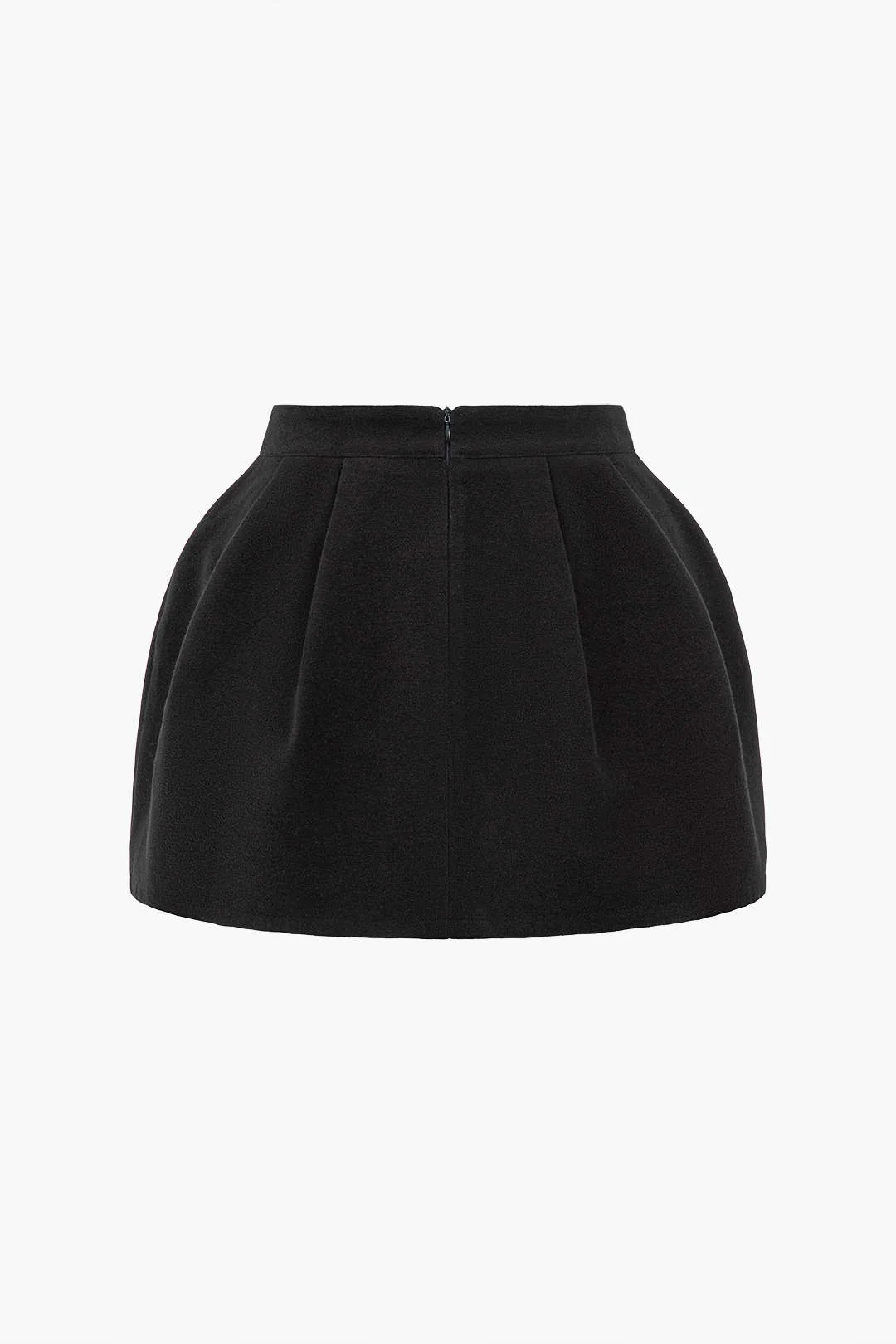 Tweed High Waist Ruched Skirt - Image 5