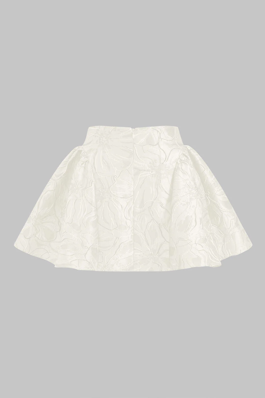 Jacquard Metallic Puff Zipper Skirt - Image 7