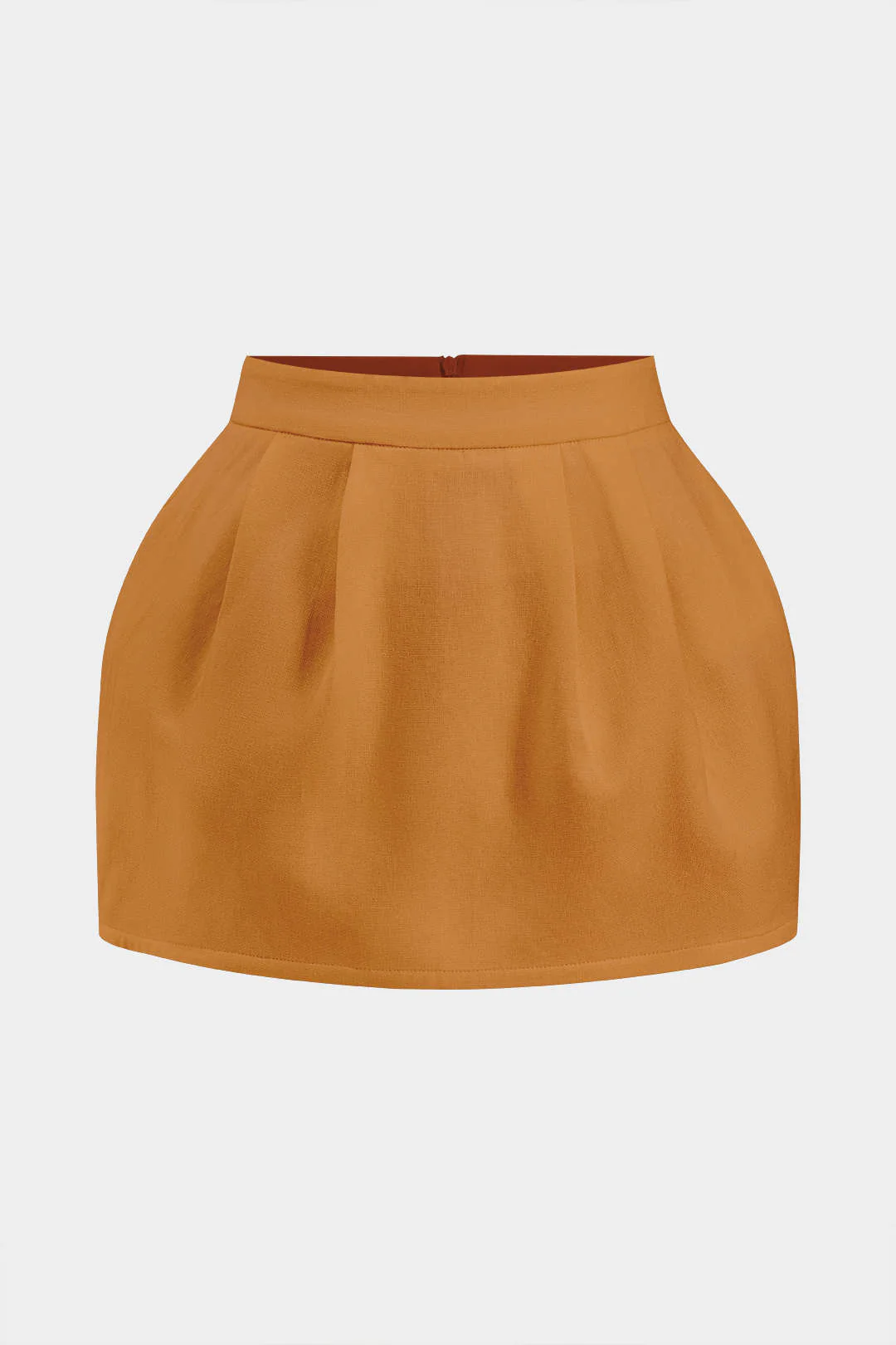 Linen Ruched Zipper Skirt - Image 14