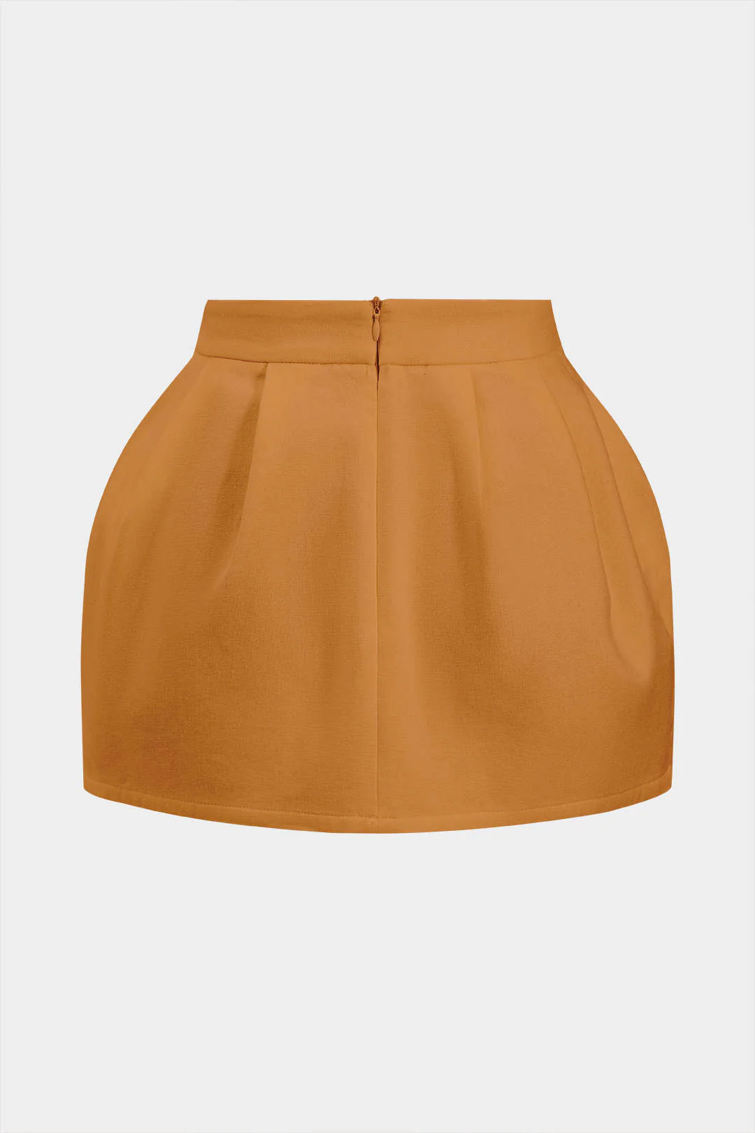 Linen Ruched Zipper Skirt - Image 15