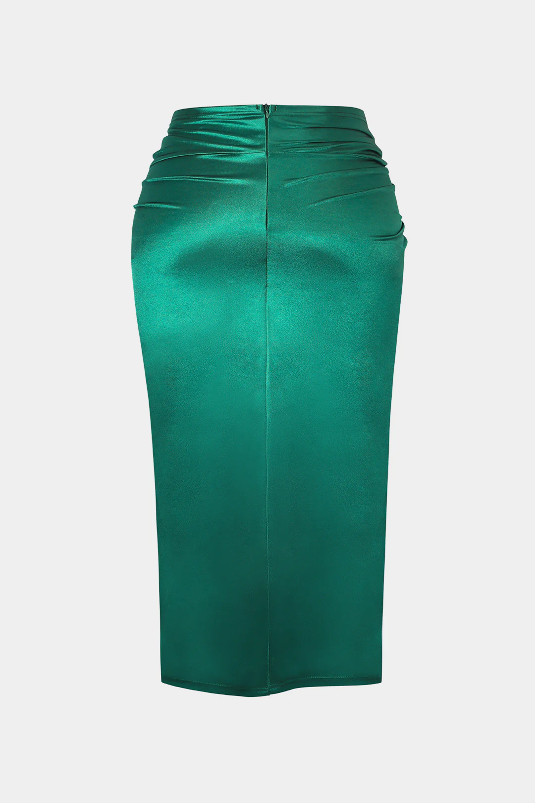 Plus Size Satin Twist Knot High Waist Skirt - Image 2