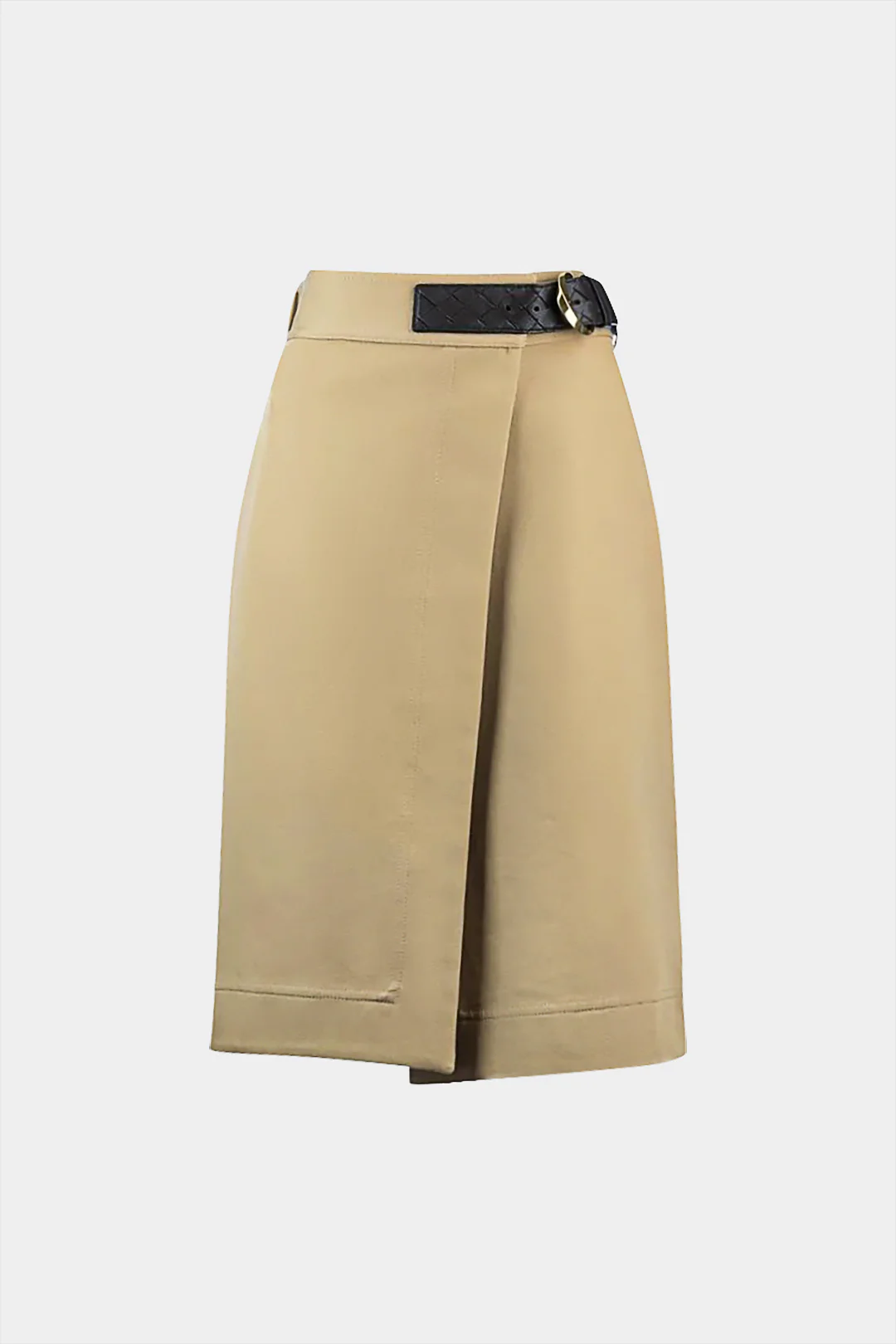 Asymmetrical Belted Split Skirt