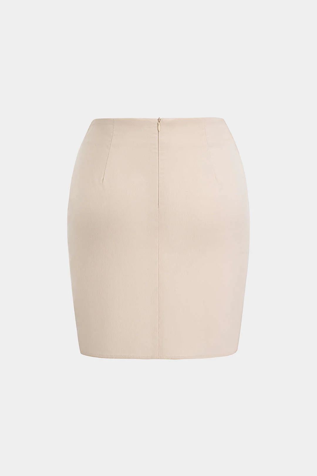 Ruched Twist Knot Zipper Skirt - Image 2