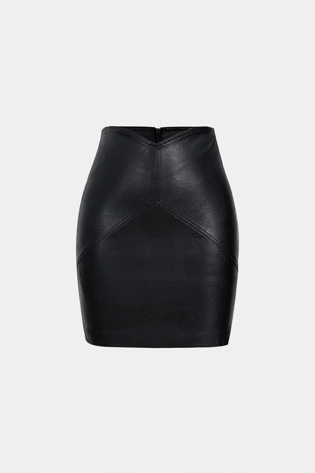 Faux Leather High Waist Skirt