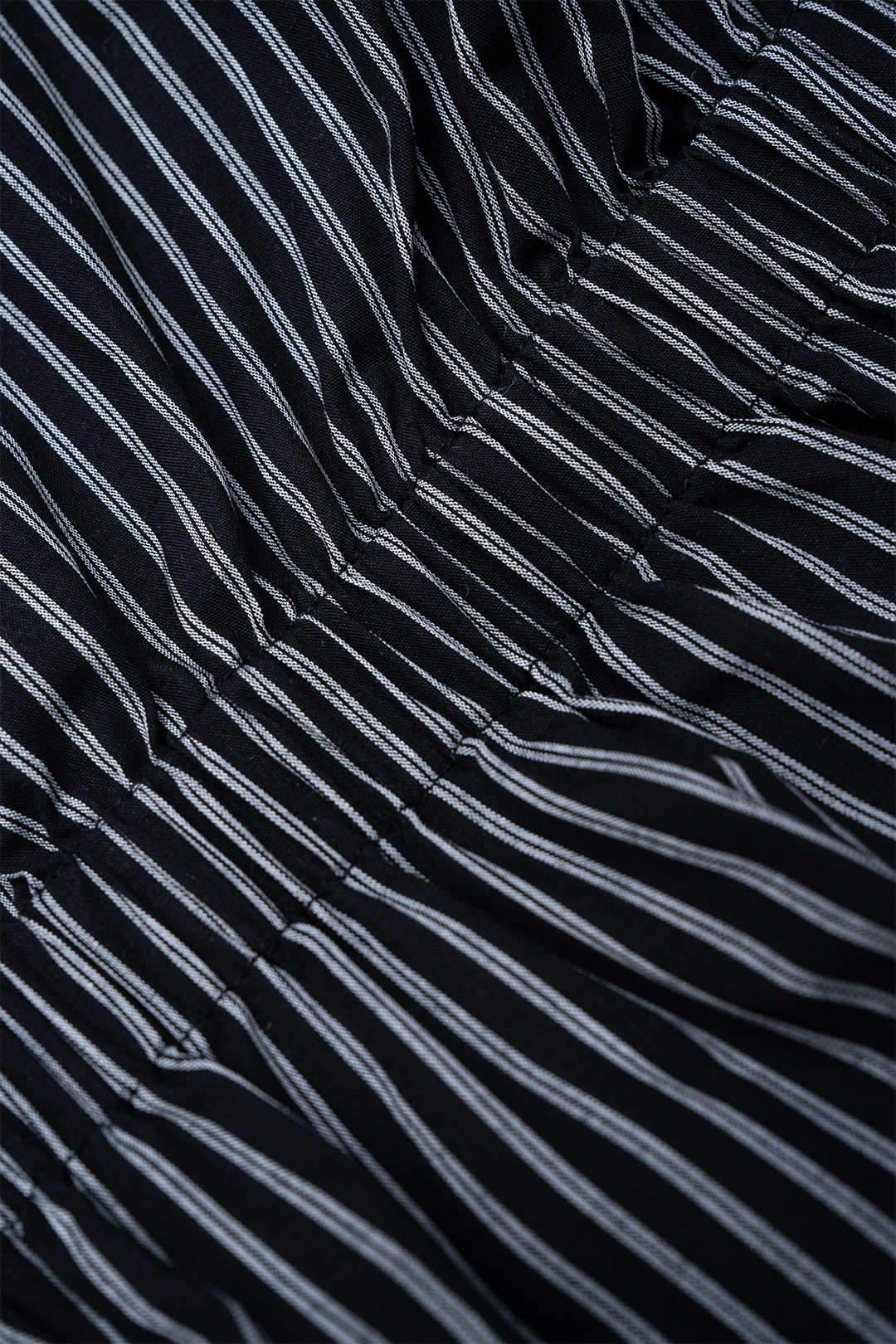 Stripes Print Asymmetrical Button Long-Sleeve Shirt - Image 4