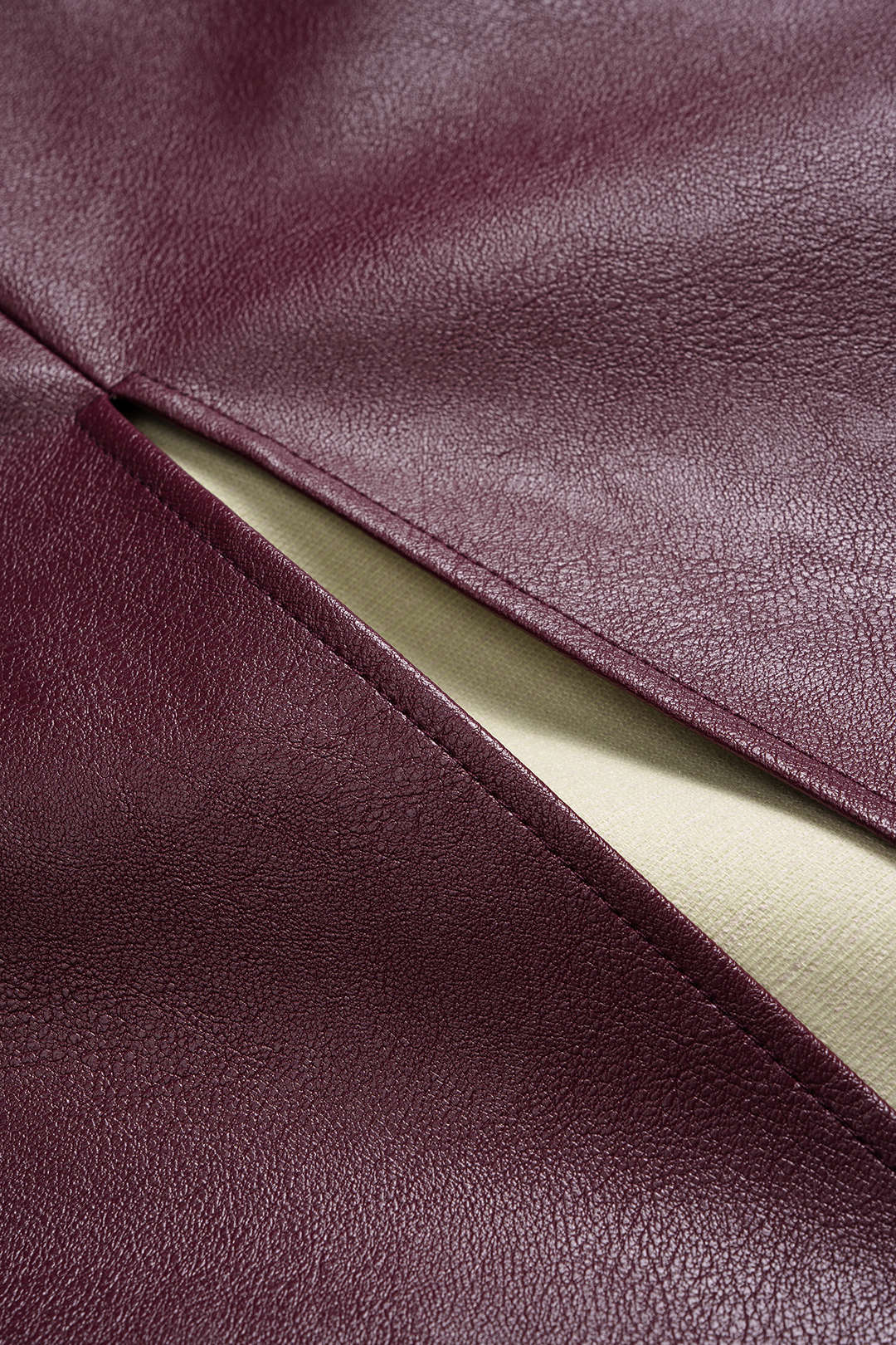 Faux Leather Zipper High Waist Skirt - Image 4