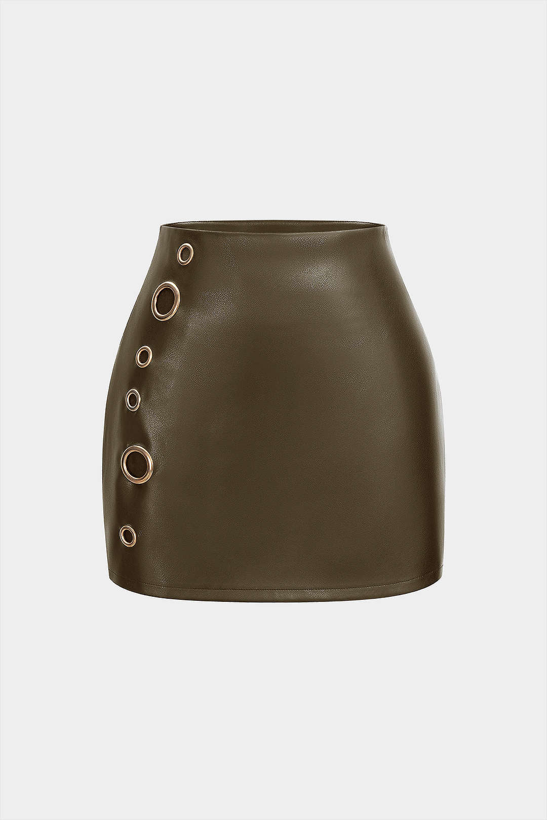 Faux Leather Eyelet Skirt - Image 5
