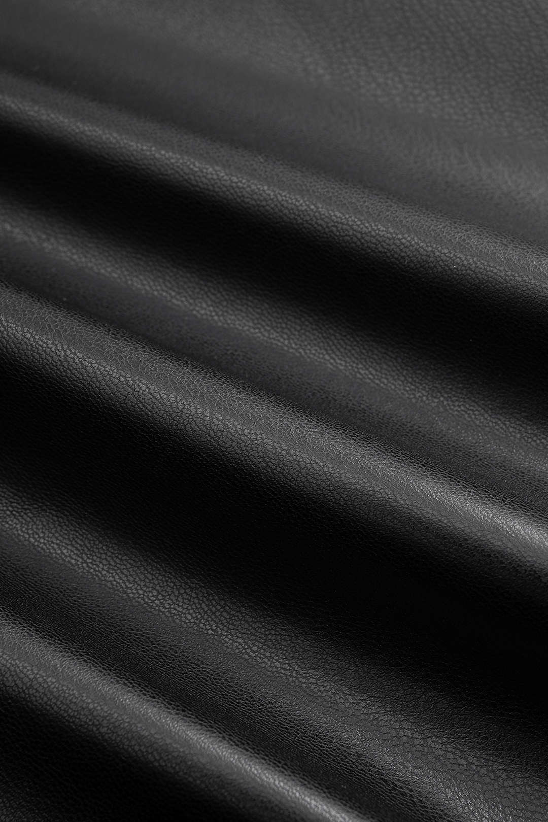 Faux Leather Ruched High Waist Skirt - Image 4