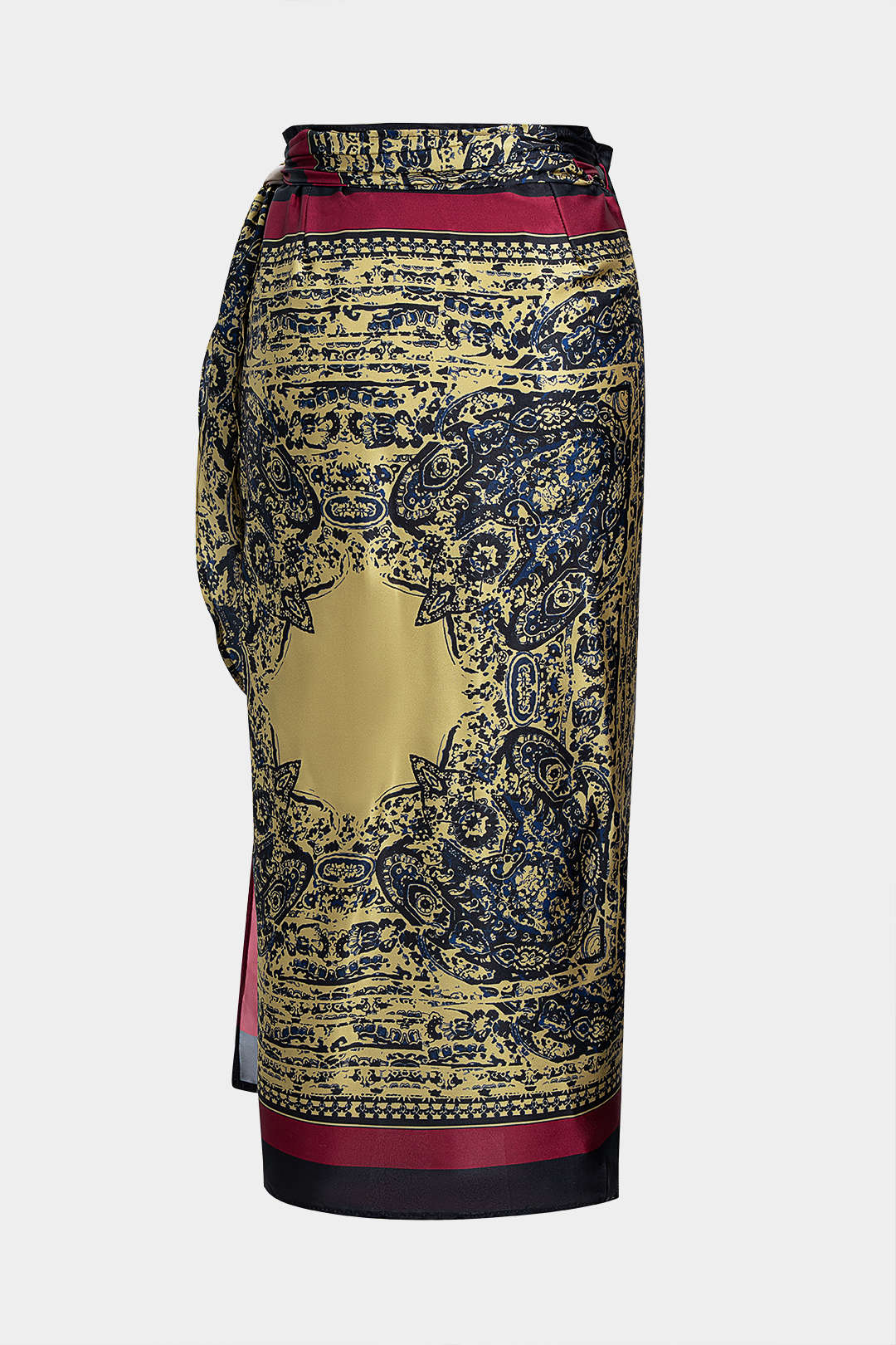 Artistic Print Wrap Tie-Up Skirt - Image 2