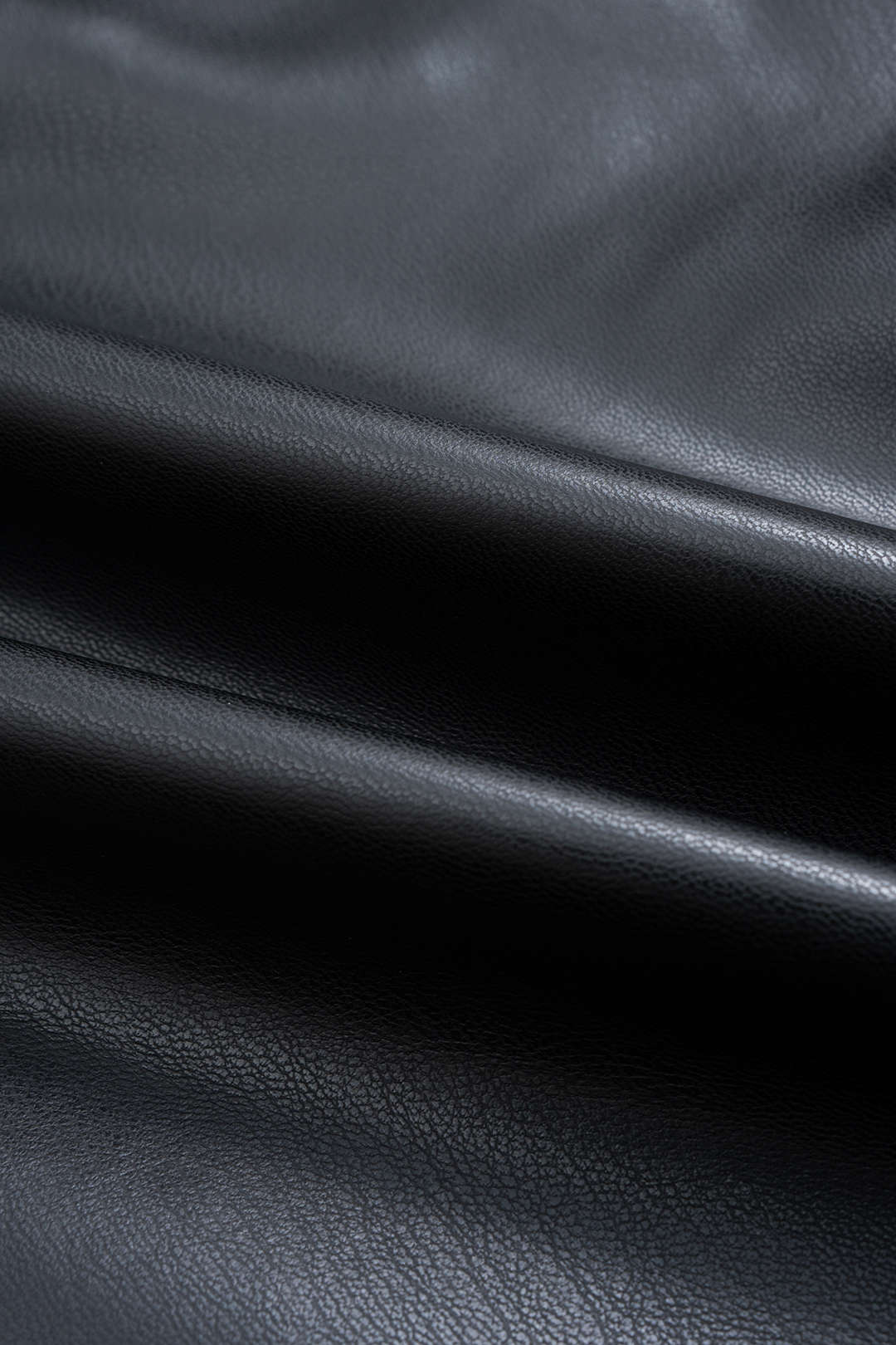 Faux Leather Patchwork Asymmetrical Zipper Split Skirt - Image 5