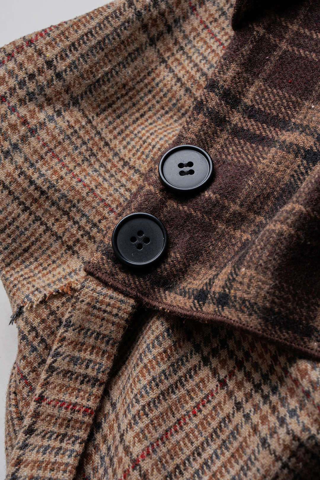Plaid Print Contrast Asymmetrical Skirt - Image 3