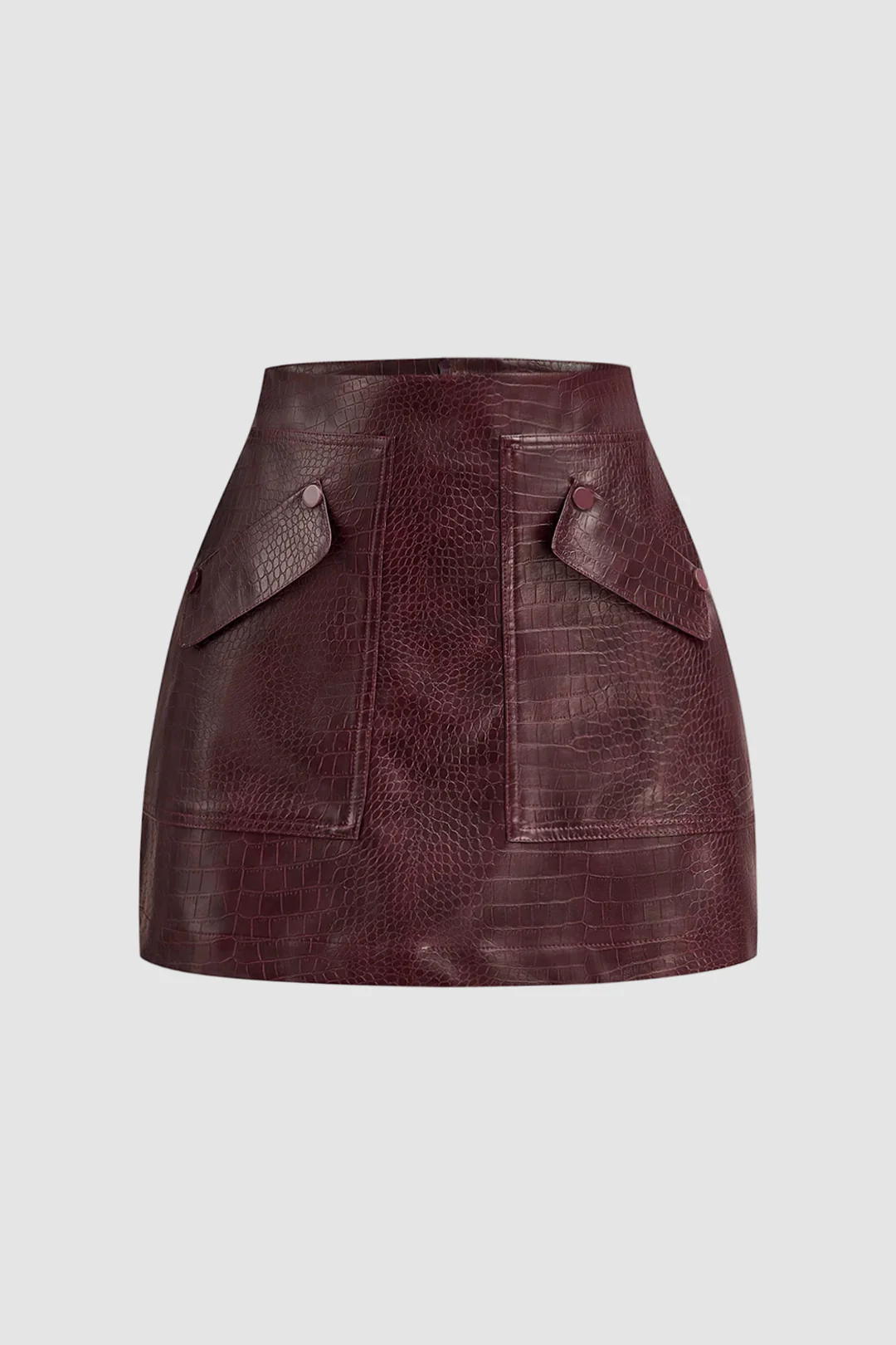 Faux Leather High Waist Skirt