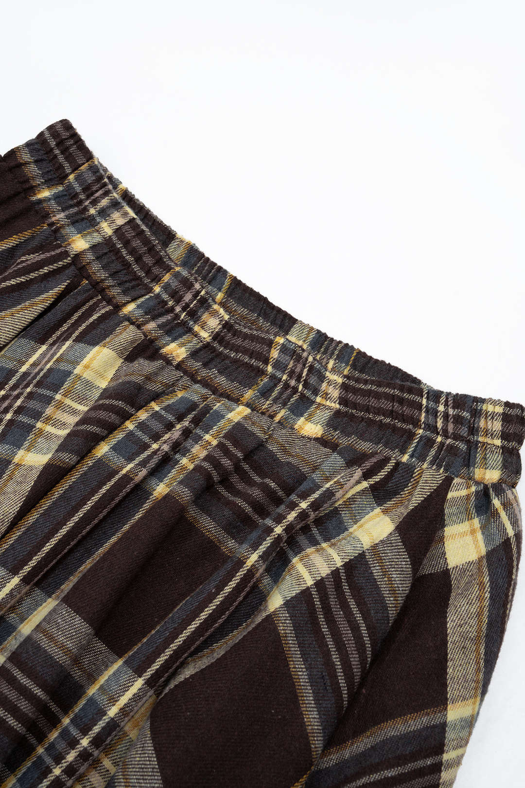 Plaid Print Irregular Hem High Waist Skirt - Image 3