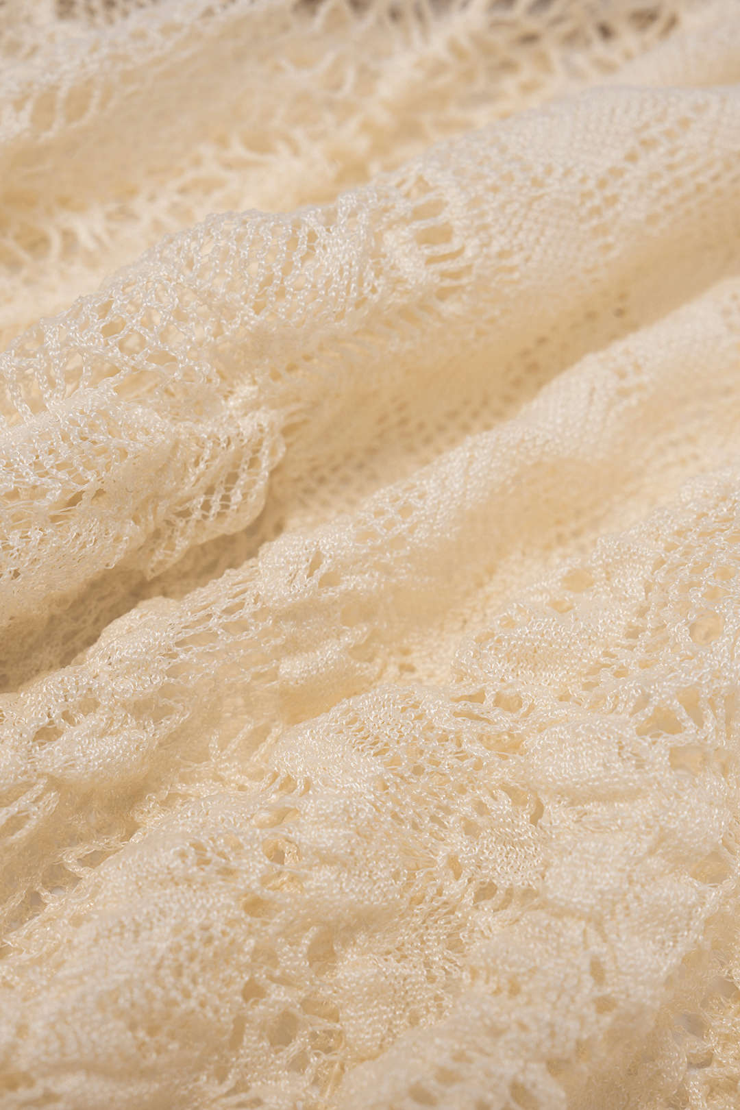 Lace Patchwork Asymmetrical Ruched High Waist Skirt - Image 4