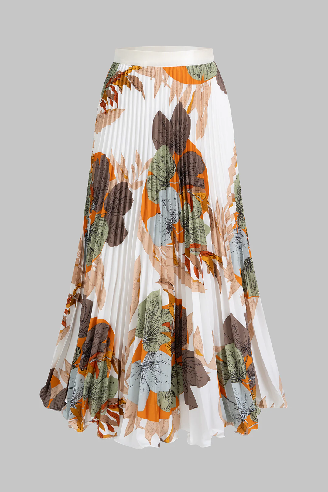 Floral Print High Waist Pleated Skirt - Image 10