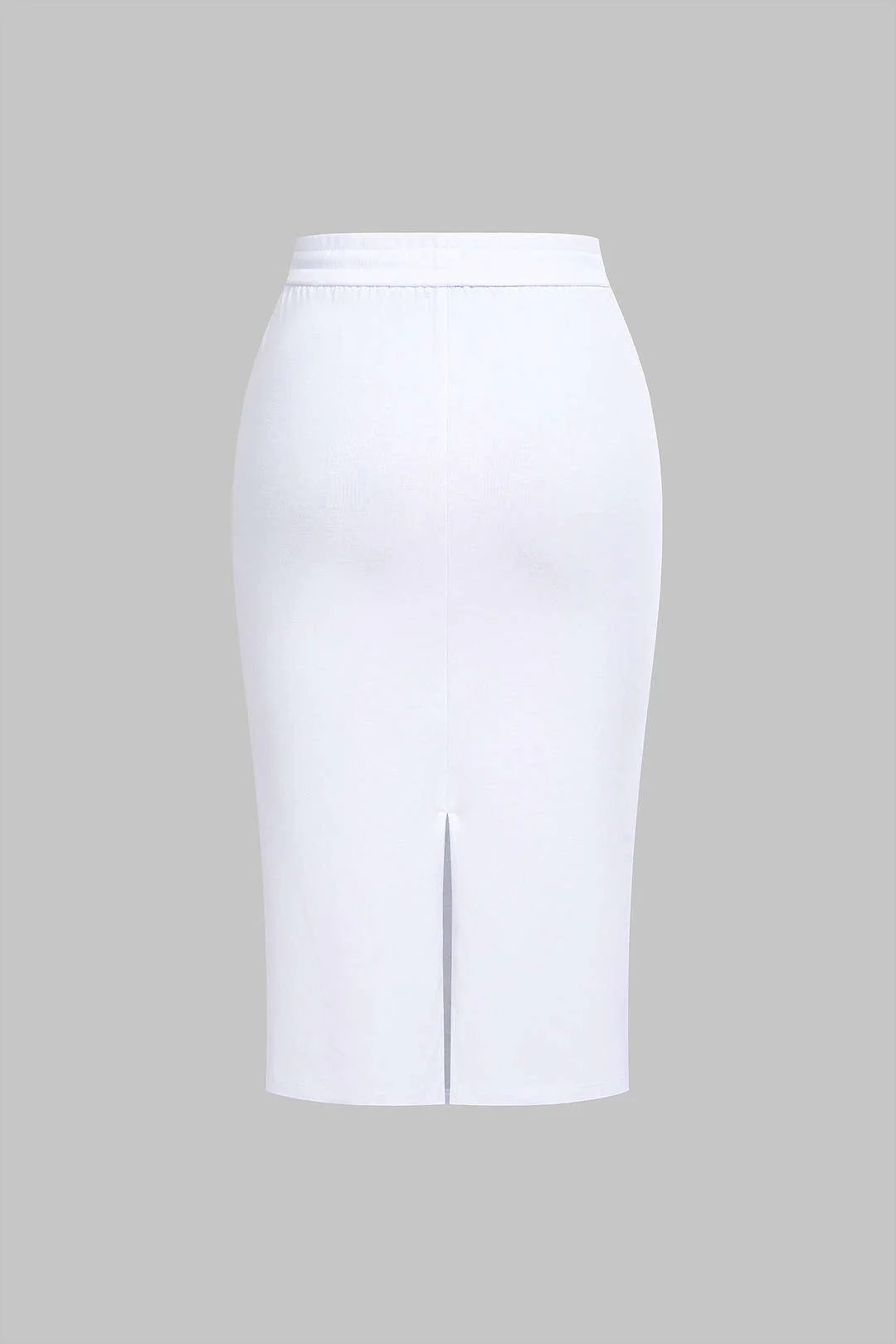 Patchwork Denim Ruched Asymmetrical Skirt - Image 2