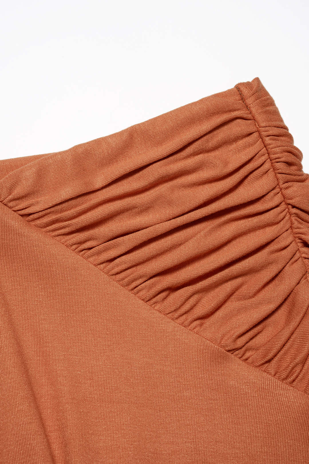 Solid Asymmetrical Ruched Skirt - Image 3