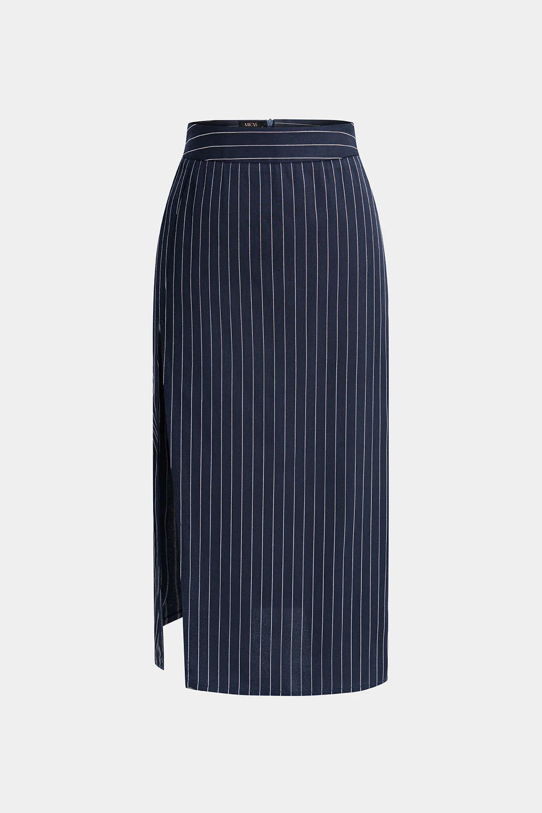 Striped Side Split Skirt